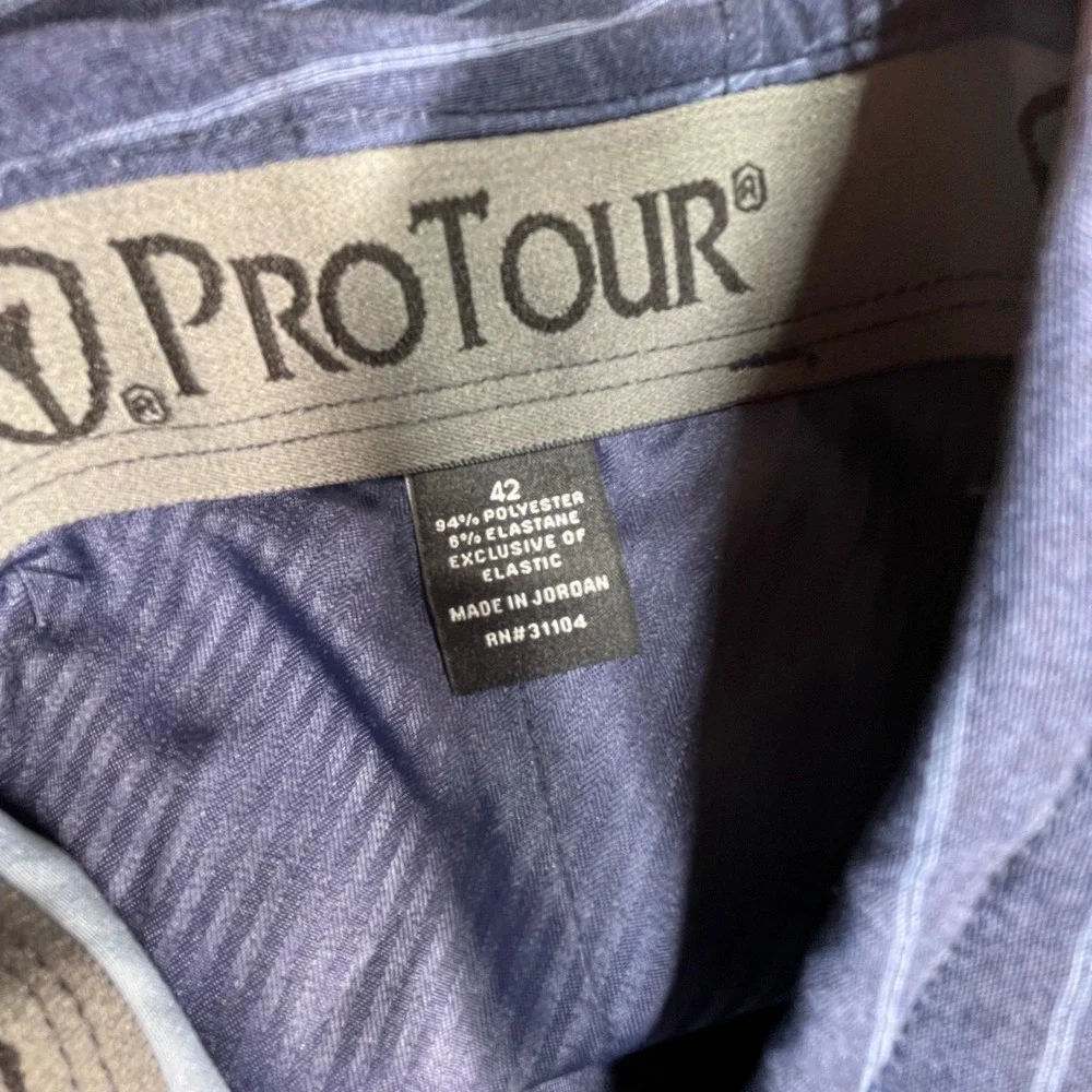 Pro Tour Navy Stripe Golf Performance Shorts Men's 42 NWT‎
